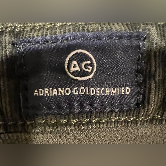AG ADRIANO GOLDSCHMIED The Stevie Ankle Green Corduroy Jeans 27R - Picture 5 of 7